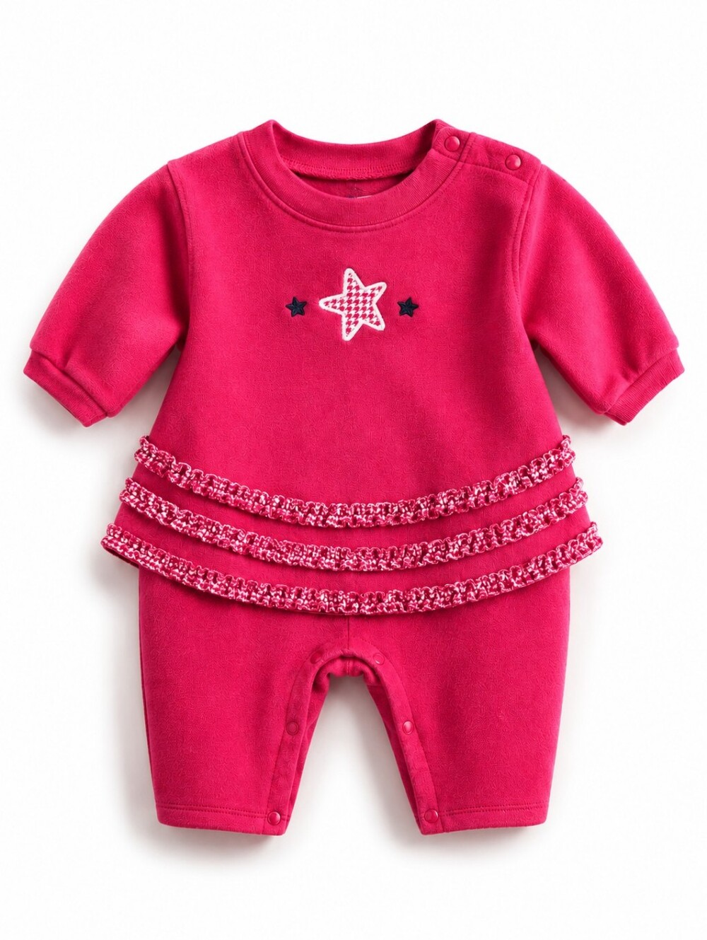 Vintage 90's Gymboree Rainbow Tag Infant Girl's Heart & Star Red Overall Set